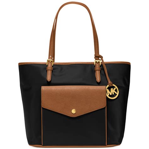 michael kors large jet set travel multifunction purse black|Michael Kors designer tote jet set.